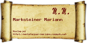 Marksteiner Mariann névjegykártya
